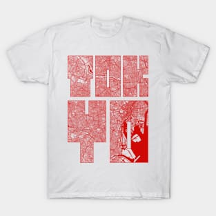 Tokyo, Japan City Map Typography - Oriental T-Shirt